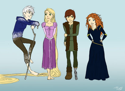 Here you go :)
I must say that I love all four of these characters and their movies :)
Now find you