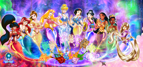 Is this the one?  If so, see if you can find one of all the Disney Princesses with their princes  in 