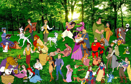 This one is called A Day in the Park, by SelenaEde. Is it okay?

Next find a picture of Disney prin