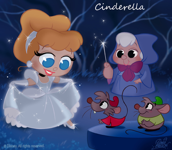  Here's Cinderella! Credit to princekido! Find a picture of Shan-Yu getting blown off the roof whil
