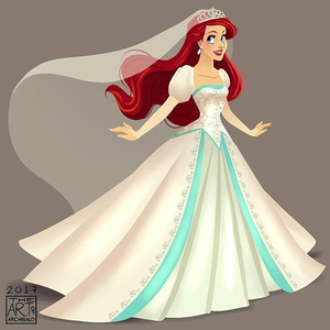  I amor Ariel's dress! Find me an editar of Rapunzel and Anna walking arm in arm in Corona!