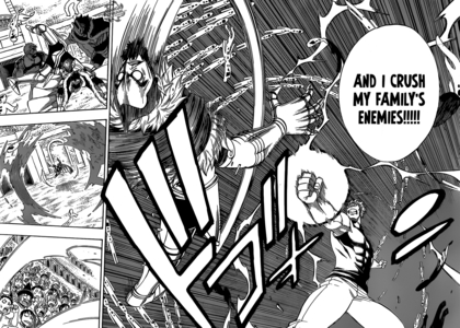 AH, pardon me, i accidentally skipped the good part. Here is Laxus crushing Iwan-Kabo