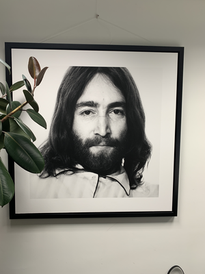  Who is interested in a very large picture (incl. frame 120 x 120) of John Lennon. The picture was mad