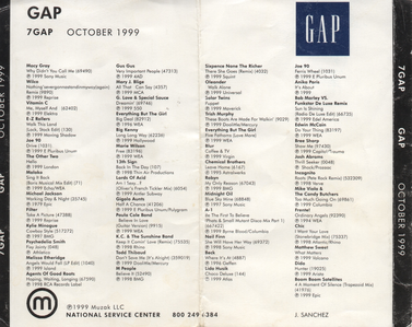  Working at Gap from 1992-2006, I really enjoyed so much of the संगीत on the in-store CDs that played