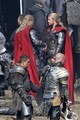 Chris Hemsworth and His Body Double on Set  'Thor: The Dark World - chris-hemsworth photo
