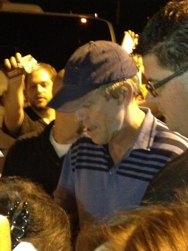 Hugh Laurie signing autographs after the concert in Red Bank, NJ on Sept. 7, 2012