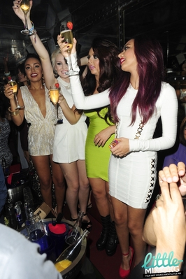 Little Mix celebrating at The Rose Club in London - 4th September 2012.
