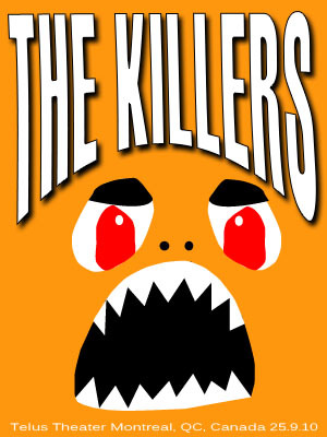  The Killers cabriolet, gig poster