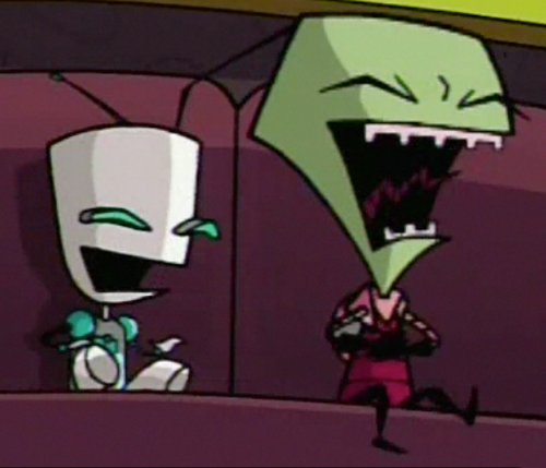Zim and Gir laughing