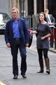 Hugh Laurie is seen exiting a tuxedo rental shop on Grafton Street 19.09.2012 - hugh-laurie photo