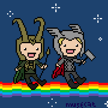  Loki and Thor Nyan Cat