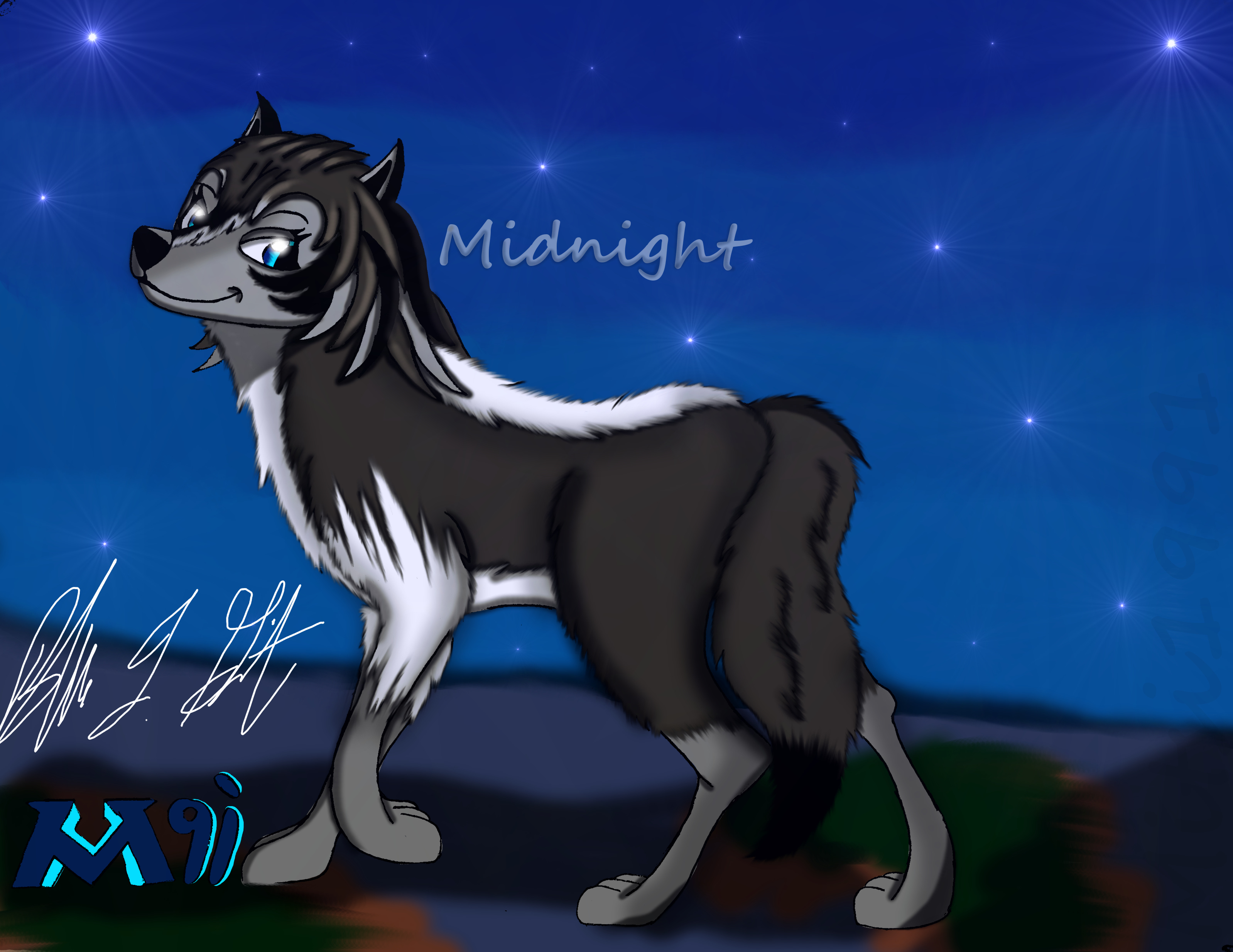 Alpha and Omega Fan Art: Midnight.