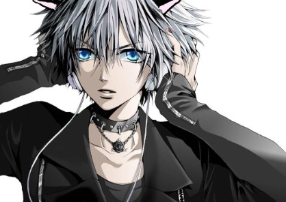 Anime boy with wolf ears and tail