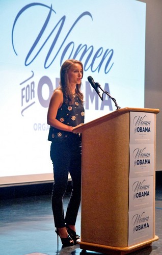 Speaking at the Ohio Women Vote Summit 2012 at the Museum Center at Union Terminal, Cincinnati, OH (