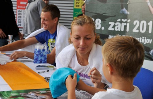  Tomas Berdych and Petra Kvitova signed in Prostejov