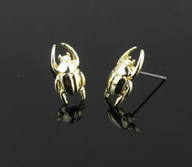  BIGBANG BIG BANG puncak, atas Style Silver emas Beetle Earrings