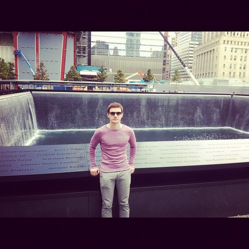 Emmet at the 9/11 Memorial in NYC