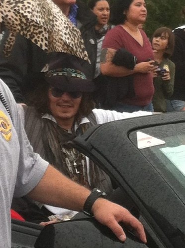  Johnny Depp Surprise Appearance at Indian Parade