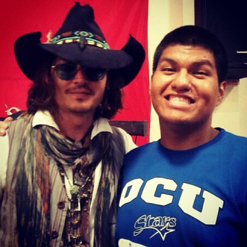  Johnny Depp Surprise Appearance at Indian Parade