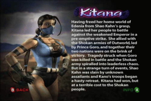  Kitana's bio in MKDA