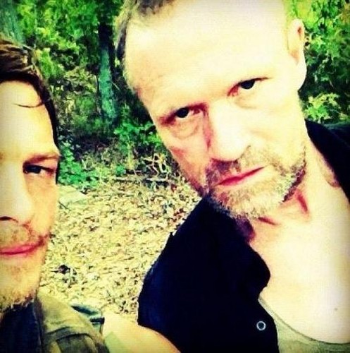  Michael Rooker and Norman Reedus