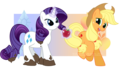 Rarity and Applejack Reversed - my-little-pony-friendship-is-magic fan art