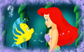 Walt Disney Fan Art - Flounder & Princess Ariel - walt-disney-characters fan art