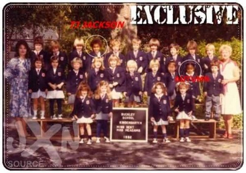  tj & cousin autumn in kindergarten 1982 at Buckley