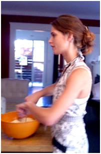  Behind-the-scenes of Marie Claire; Ashley baking!