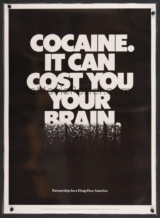 Cocaine It can cost you your brain ad, 1989 Public