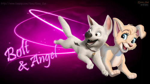  Disney Angel and Bolt cute pag-ibig wolpeyper HD