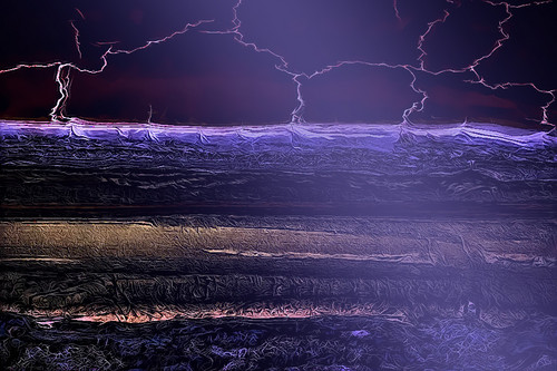 Lightning Storm Across A Wheat Field In Texas