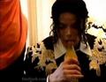 MJ drinking something - michael-jackson photo