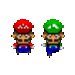 Mario and Luigi in Pokemon - super-mario-bros icon