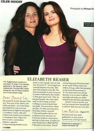  Scan of Elizabeth in "Glamour UK" magazine - November 2012.