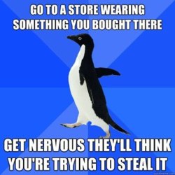  Socially awkward penguin.