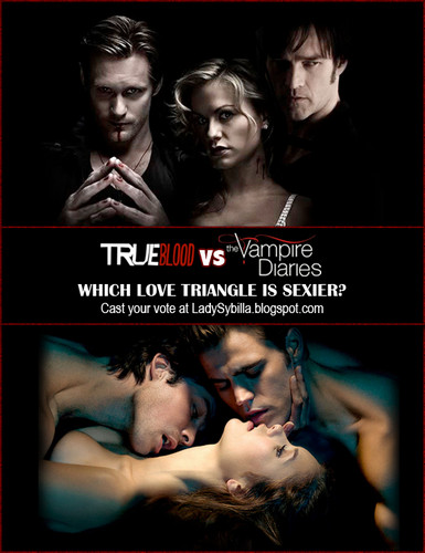  True Blood vs Vampire Diaries: Vote for the Hottest Cinta segitiga, segi tiga