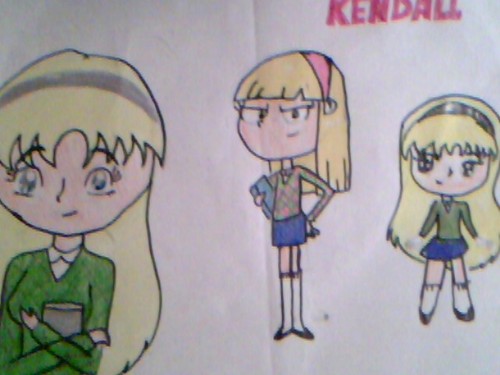 kendall: normal, chibi and and anime style