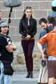  Filming a scene with Michael Fassbender during a game at Darrell K Royal-Texas Memorial Stadium, Au - natalie-portman photo