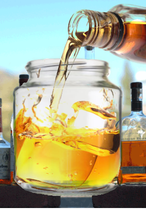  rượu whisky ngô, bourbon best served in a jar