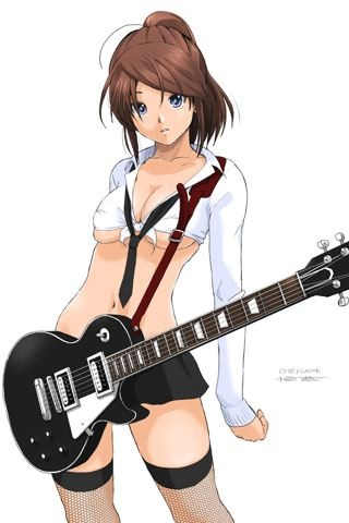 guitar anime girl