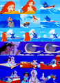 Ariel, Jasmine, Aladdin and Stitch - disney-princess photo