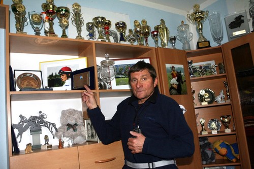 Josef Vana and his trophies