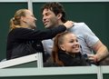 Kvitova kiss with Jagr - tennis photo