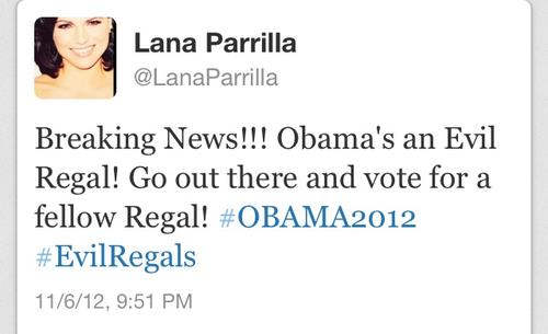  Lana's tweet - OMG