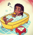 MJ in the bathtub ^__^ - michael-jackson fan art