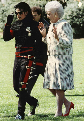 Michael And First Lady, Barbara Bush