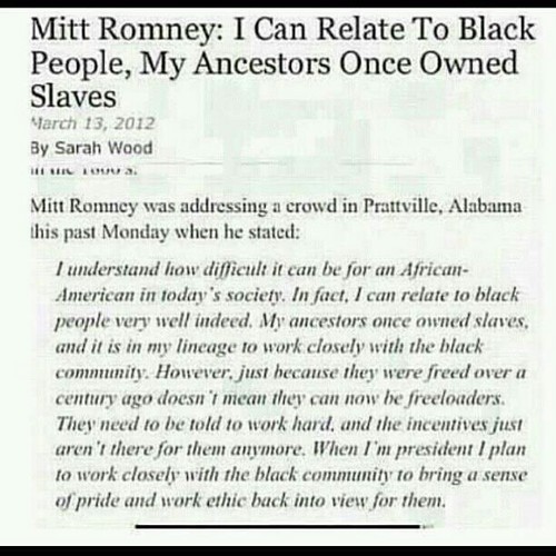  Romney can relate to black peopel