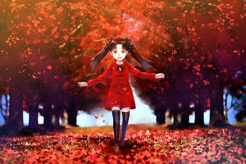  Sakura playing in the leaves~