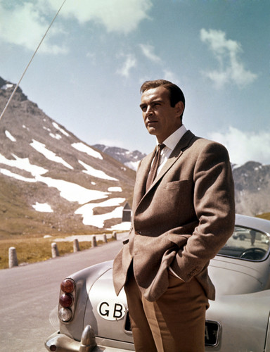  Sean Connery And the DB5 in Goldfinger